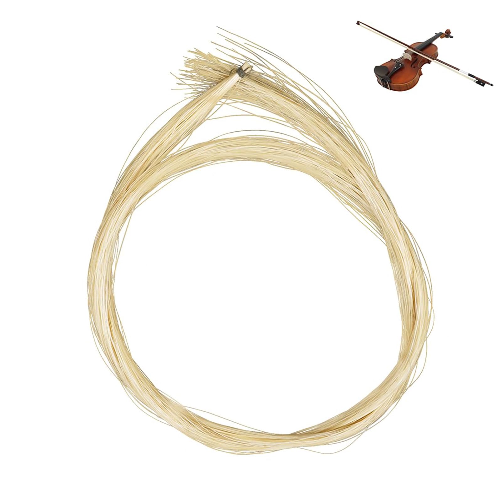Violin Bow Hair, 75 cm Violin Bow Horse Hair Replacement for Violin,Violin Accessories for Most Level Players, Professional Performances and Practice-image-7