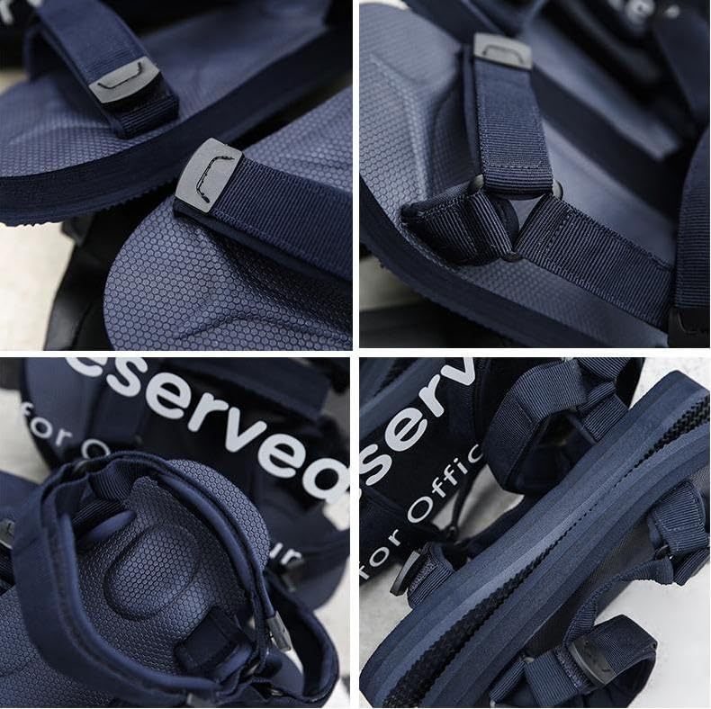 Women's Men's Sandals Hiking Sports Lightweight Summer Water Arch Support River Open Toe Athletic Trail Outdoor Walking Sandals Navy 7.5-8 Women/5.5-6 Men4