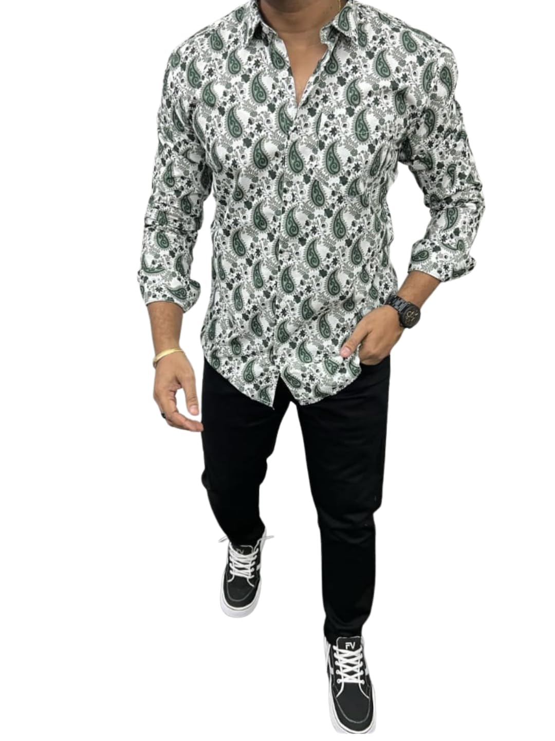 Mens Unstitched Fabric Set printed design Solid Cotton Blend Shirt size 2.25 Material with pant size Pent size 1.20 Material set for men-image-35