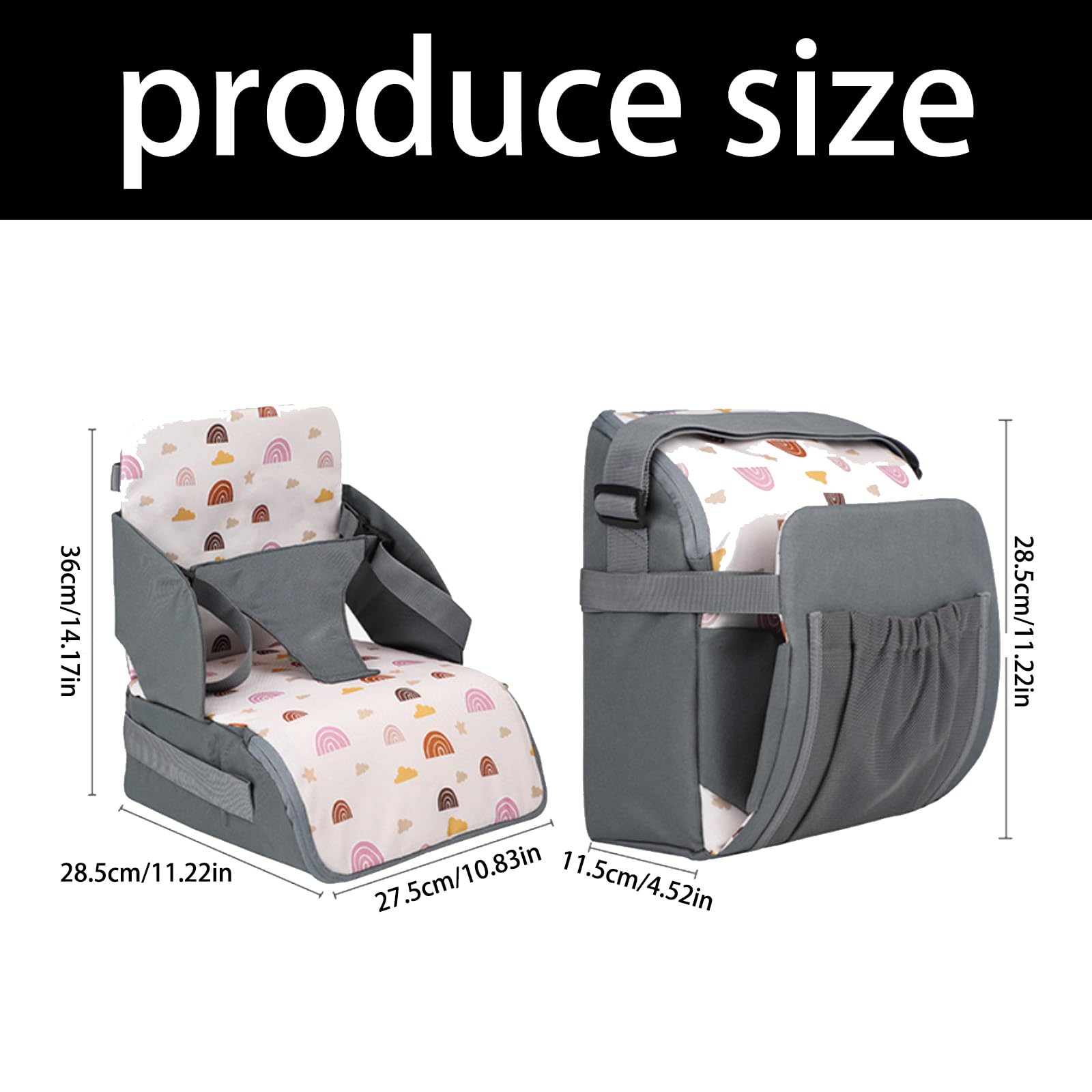 Mehrzweck Kindersitz für Kleinkinder, für Esszimmer, Hochstühle Auto, tragbares Baby Reisekissen, Rucksack Design, tragbares Kleinkind Sitzkissen