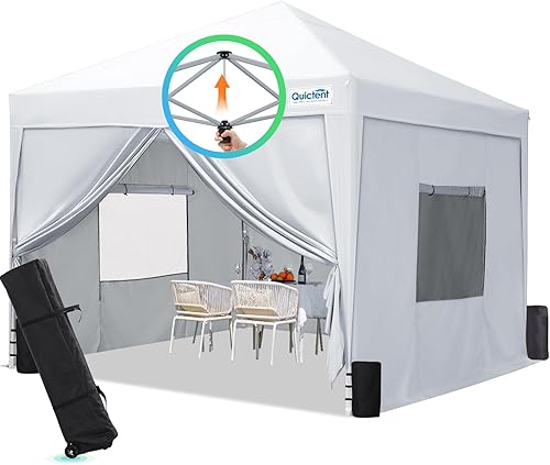 Miniatura 15 de Quictent Tienda de campaña desplegable de privacidad de 8 x 8 pies con paredes laterales y ventanas ventiladas enrollables, configuración para una