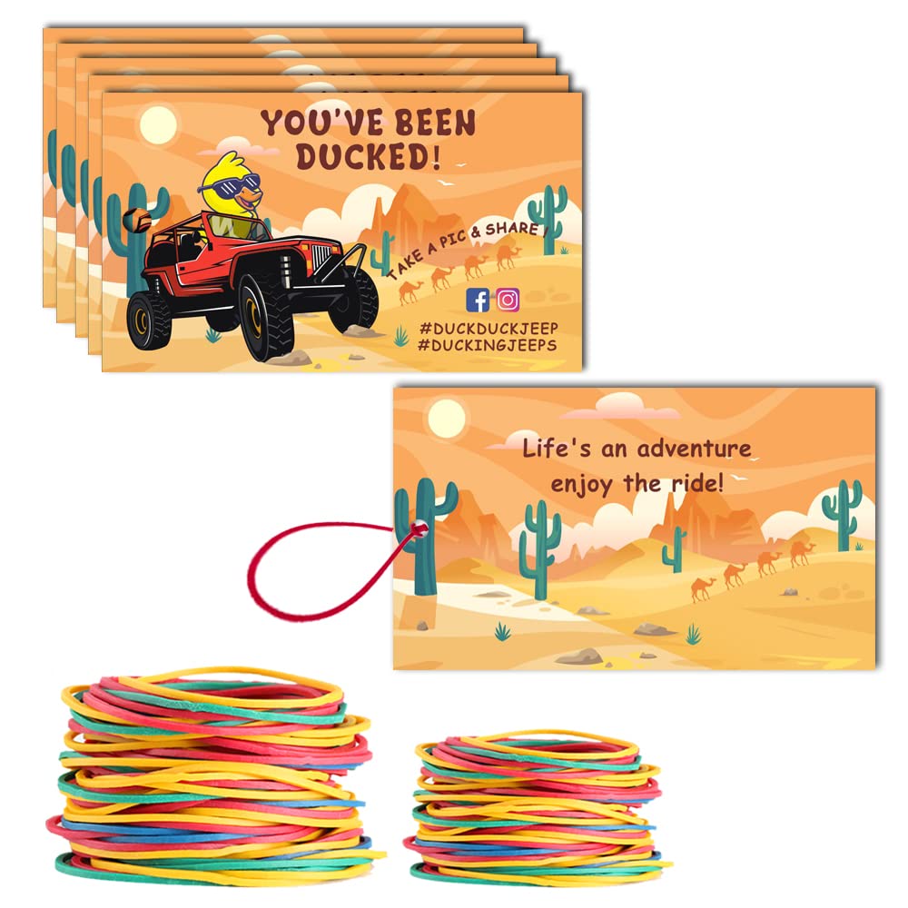 Amazon.com : You've Been Ducked, Duck Tags,Cute Duck Tags, Duck Duck Tags,  Ducking Game Card, 50 Pack Ducked Tags 3.5 x 2" Card Size, with Round Hole  and Rubber Bands, Desert Camel