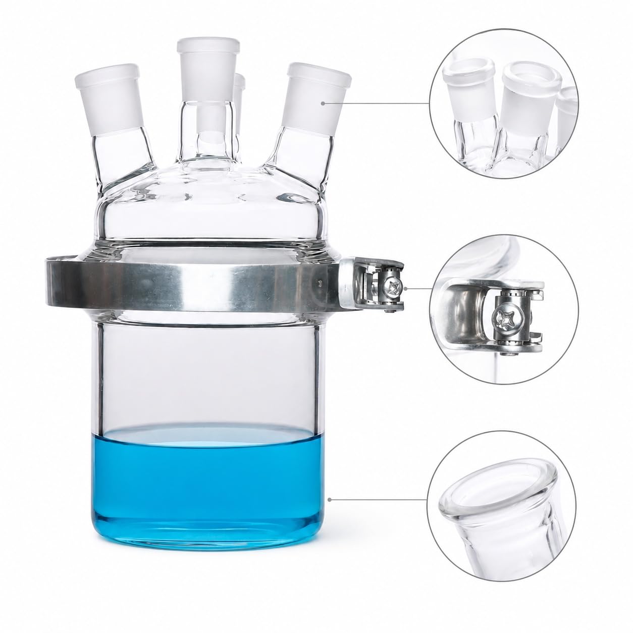 Otwarty Zestaw Kolby Reakcyjnej 24/29-4 Szyjek 250ml