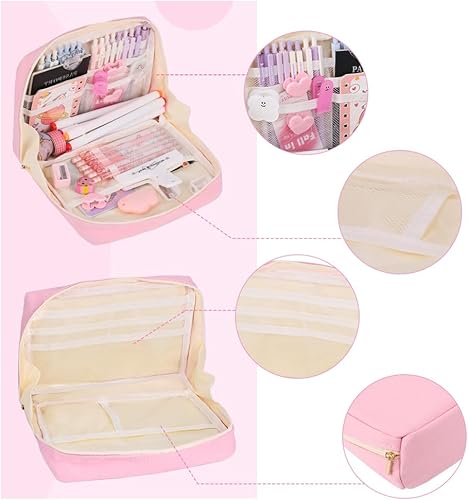 Miniatura 4 de iSuperb Estuche grande para lápices, de gran capacidad, para guardar un libro, bolsa impermeable para adultos, niños, estudiantes universitarios