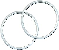 Vista 4 de Anillos de sellado instantáneo de potes, pack doble, color blanco transparente, para modelos 5 c/l o 6 c/l., 2 anillos selladores azul/rojo