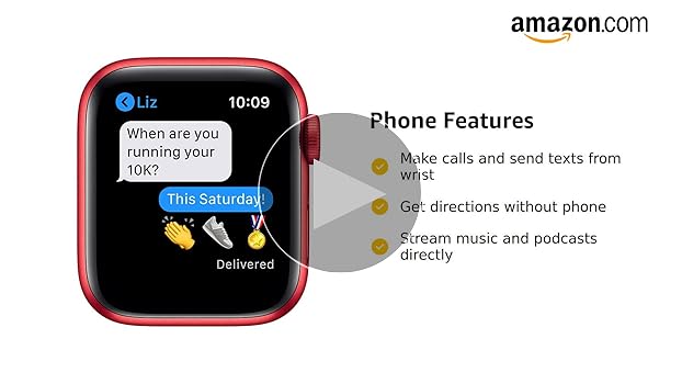 Apple - み！ Amazon.com: Apple Watch Series 6 (GPS + Cellular, 44mm