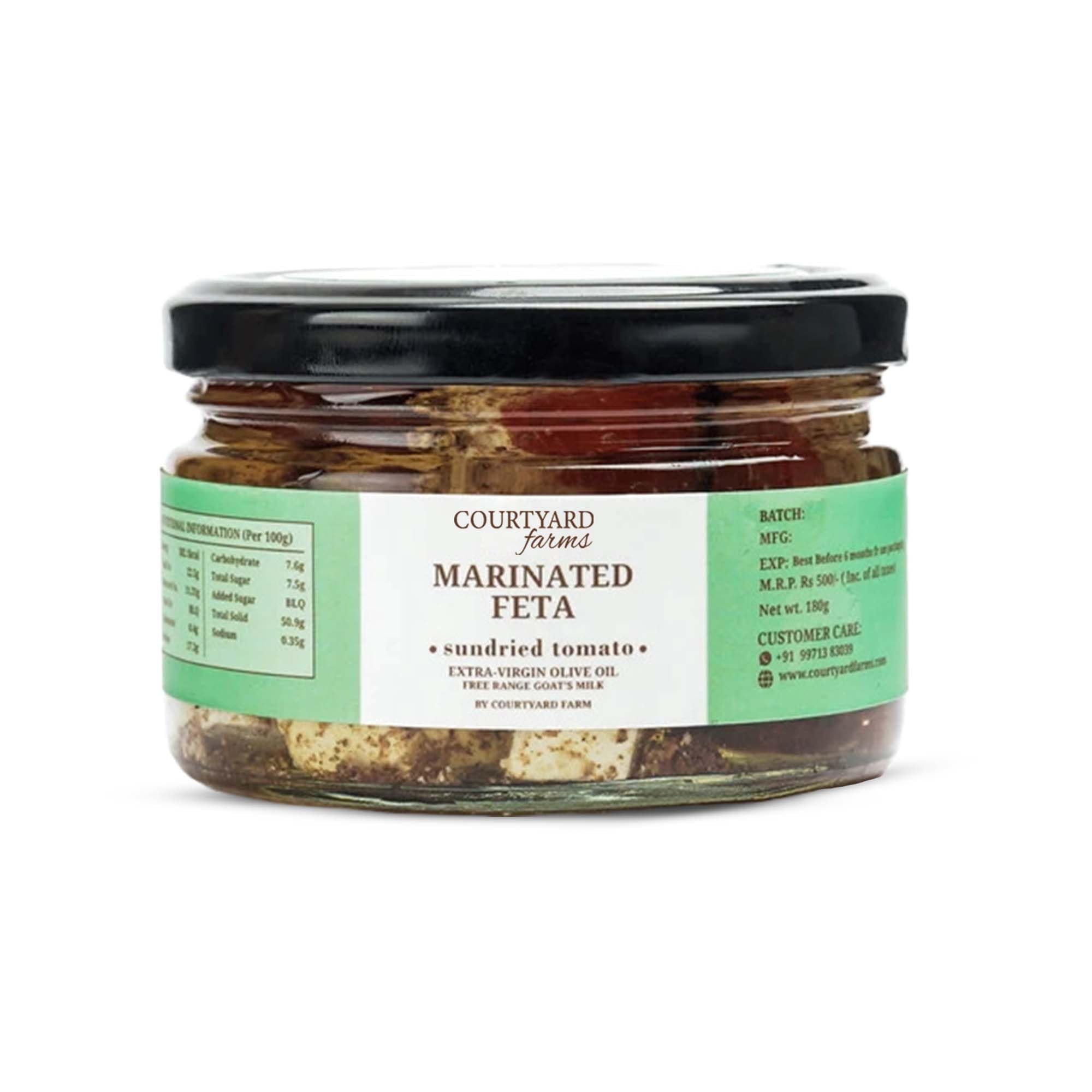 Whitality Marinated Feta Cheese and Dressing, Sundried Tomato with Virgin Olive Oil, No Preservatives, Premium Food Dressing (180gm)-image-49