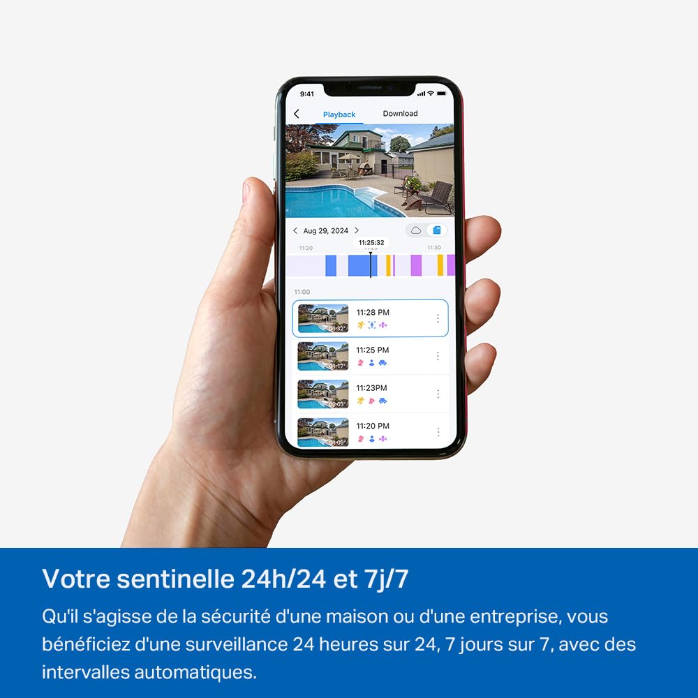 Tapo C460 Caméra de Surveillance Extérieure 4K 8MP, Batterie 10000mAh, Vision Nocturne Couleur Starlight, Wi-FI Dual-Band, Base Magnétique, Détection AI Gratuite