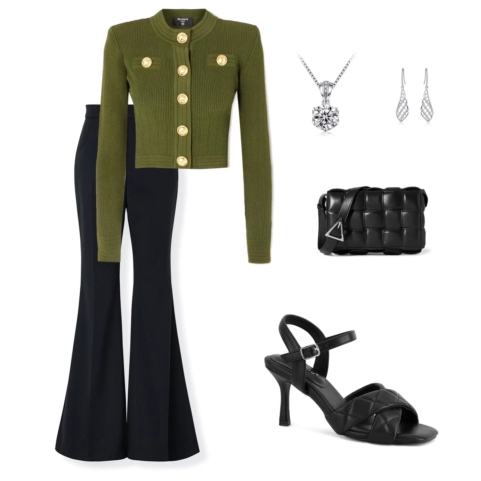 Greatonu Women's Square Toe heels Open Toe Slip-on Sandals Heeled Mules