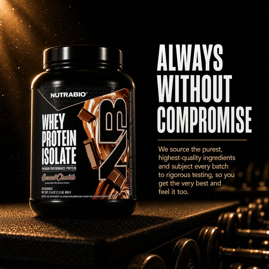NutraBio 100% Whey Protein Isolate Protein Powder, 25g Protein with Complete Amino Acid Profile, Non-GMO, Soy & Gluten Free, Low Carb, Low Calorie Whey Protein Powder, Gourmet Chocolate, 20 Servings — Amazon image 6