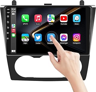 Car Radio for Nissan Altima 2008-2012 with Carplay/Android Auto 9'' Touch Screen Car Stereo Manual AC Android 11 Stereo GPS Navigation WiFi FM AHD 1080P Backup Camera