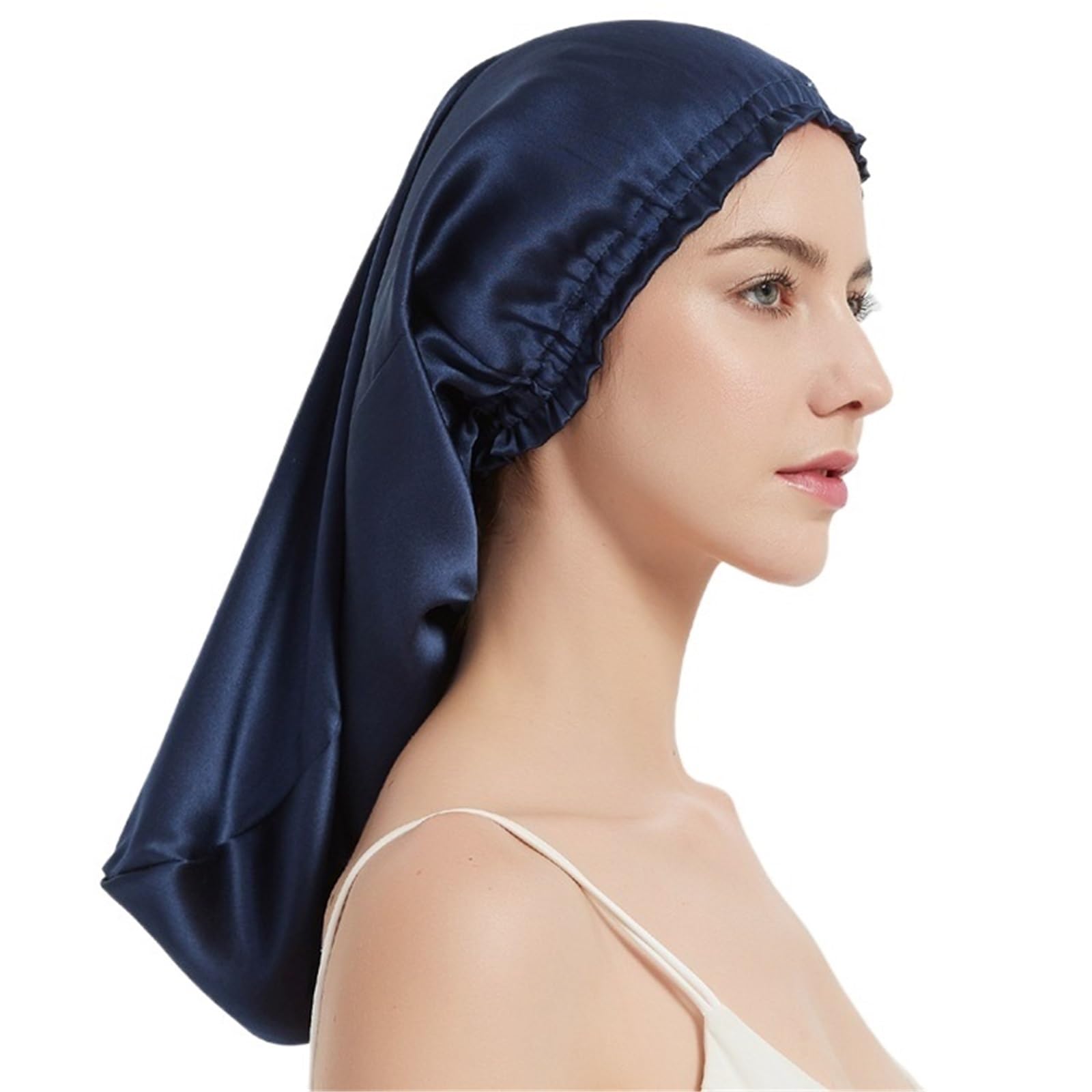Schlafhaube Seide Seidenschlafmütze for Frauen, Haarpflege, Nachthaube for lange Zeit
