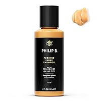 Vista 2 de PHILIP B. Forever Shine Champú y acondicionador de 2 onzas cada uno + Mega Curl Enhancer 2oz – Set de champú y acondicionador con notas de Pure Oud