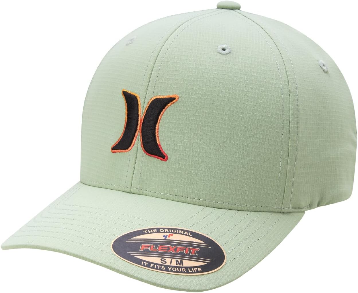 Hurley Men's Baseball Cap - Dana Point Cotton Ripstop Stretch Fitted Cap for Men with Gradient Embroidered Icon (Size: S-XL)