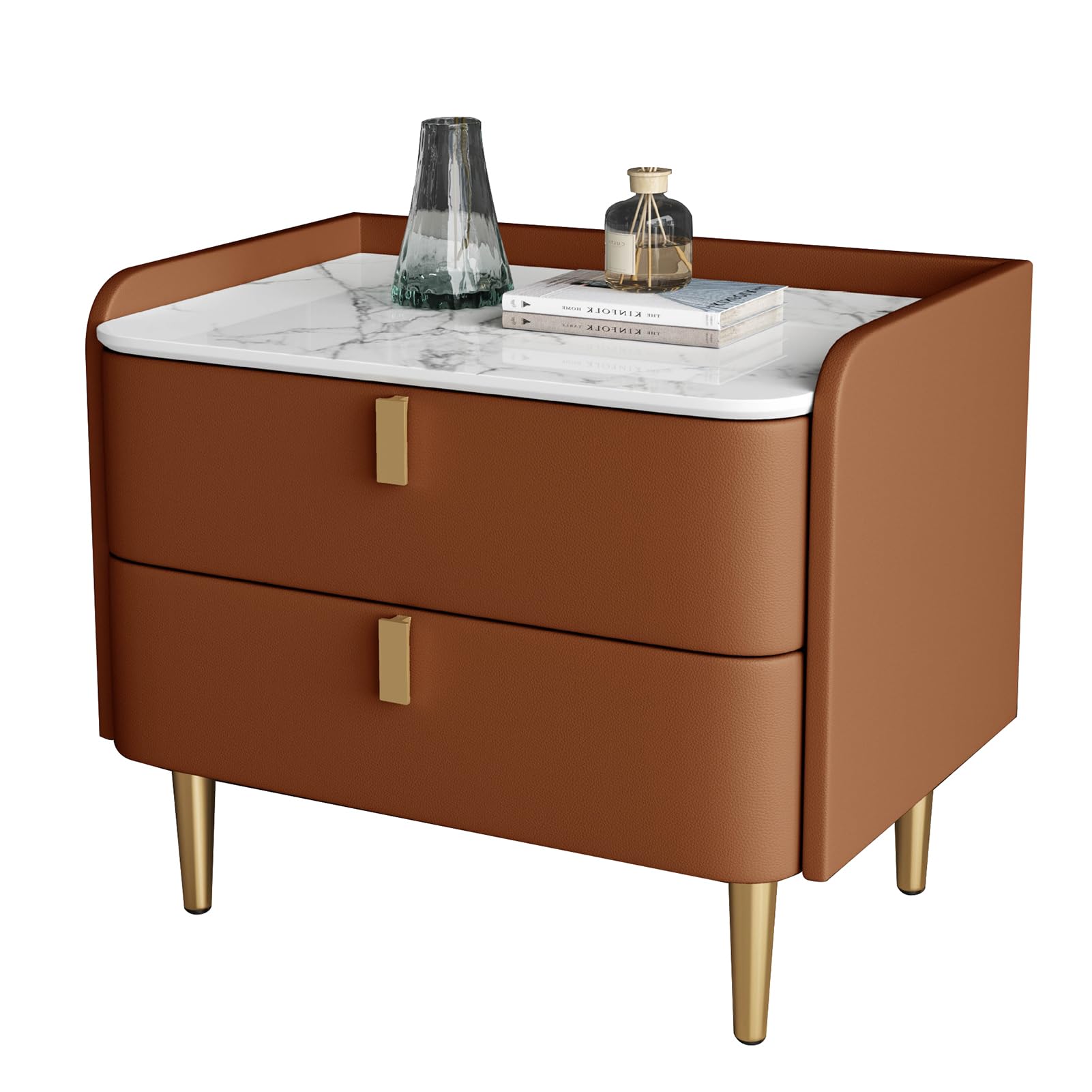 Comodino Moderno con cassetti, Robusto Comodino per Camera da Letto, Piccolo, Facile da Montare, Ideale per Camera, dormitorio, Ufficio e Funzionale.