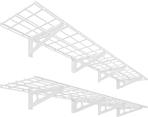 FLEXIMOUNTS Estante de pared de 12 pulgadas por 72 pulgadas, estante de almacenamiento de garaje, estantes flotantes montados en la pared, 1 x 6