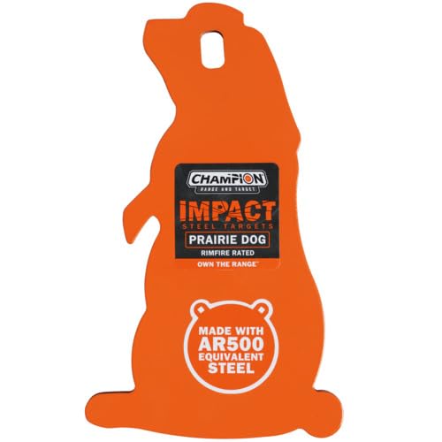 Champion Prairie Dog Impact Steel Rimfire Target Designed for LR22