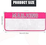 Sac de Mahjong vide, 21.26x9.45 en rack de rangement de Mah Jong américain rose seulement avec zippered et des lettres Portable pratique Mah Jongg Tile Jeux Accessoires pour hommes et femmes (cas seulement)