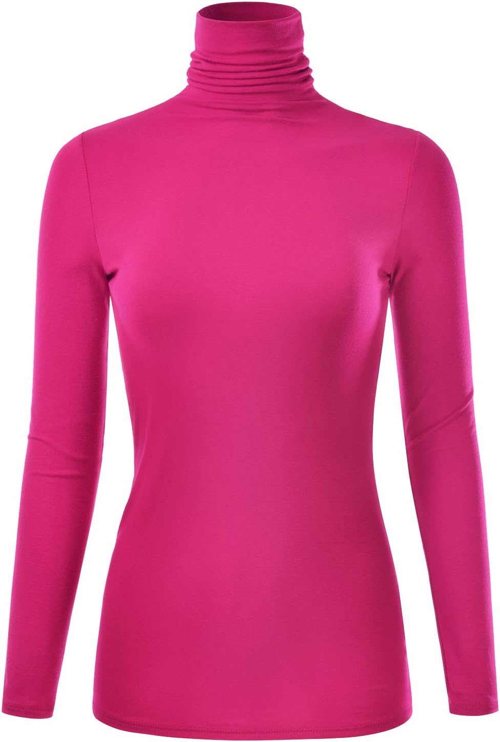 EIMIN Women's Long Sleeve Turtleneck Light Weight Pullover Slim Fit T-Shirts Top (S-3XL)