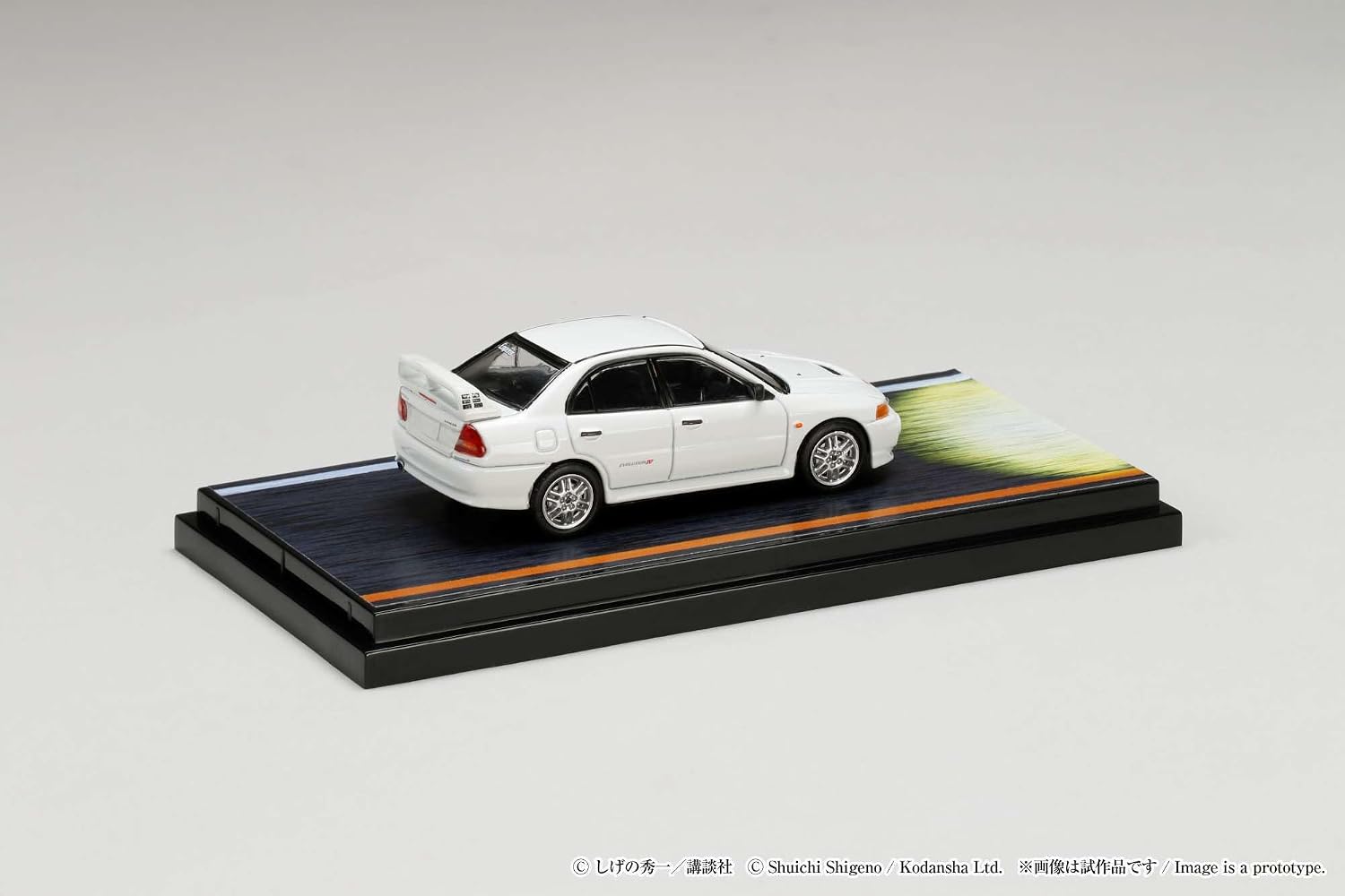 1/64 Mitsubishi Lancer RS Evolution IV / Initial D VS Takumi Fujiwara Seiji Iwaki Driver Figure Included