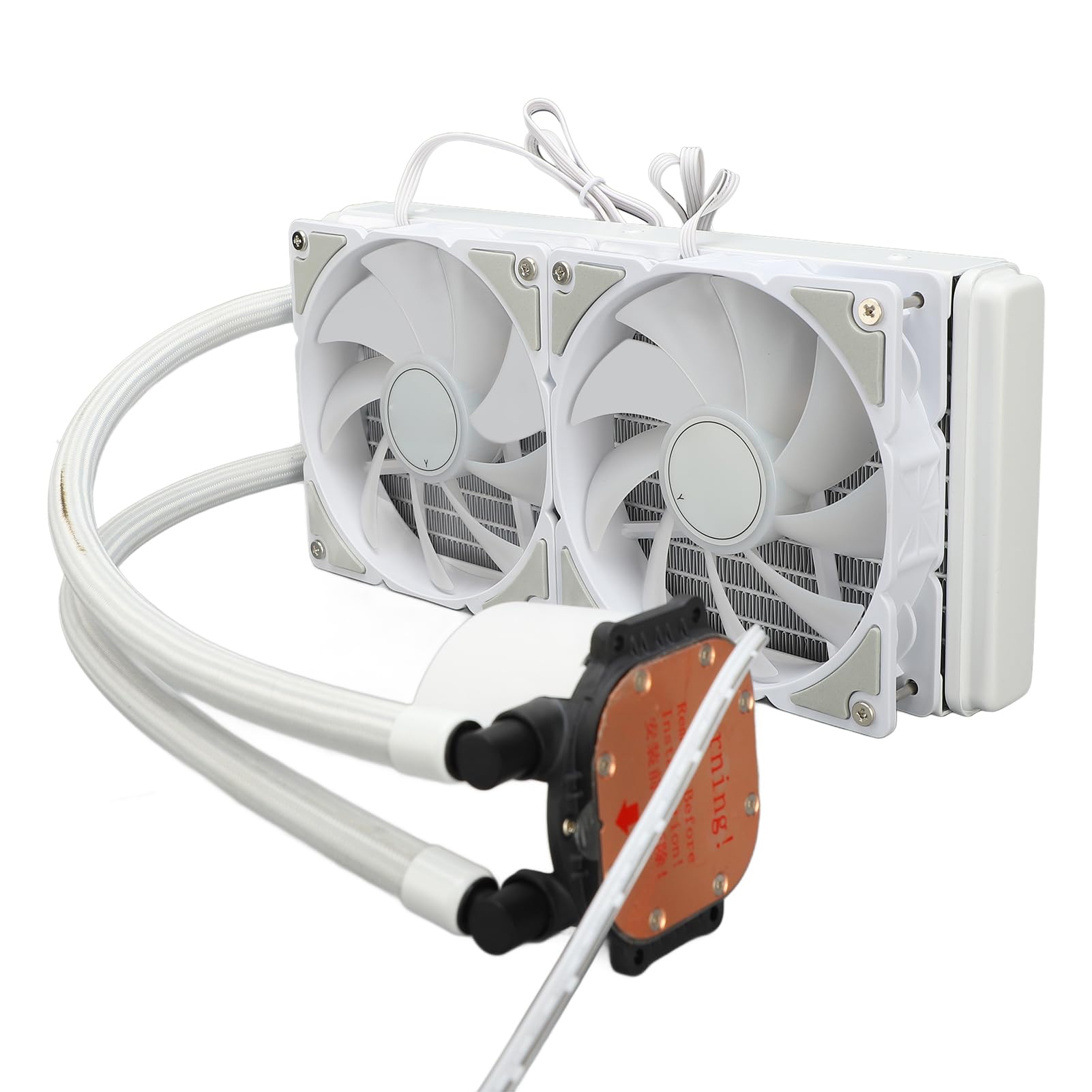 Refroidisseur de Liquide CPU, Refroidisseur D'eau CPU RGB Haute Performance, Refroidisseur de Processeur Silencieux avec Double Ventilateur pour Ordinateur Portable, 120x120x25mm