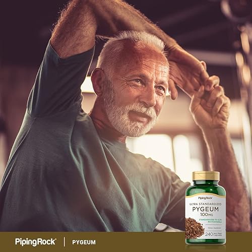 Miniatura 6 de Piping Rock Suplemento Pygeum para hombres y mujeres, 100 mg, 240 cápsulas, extracto de corteza africana, fitoesteroles ultra estandarizados, sin