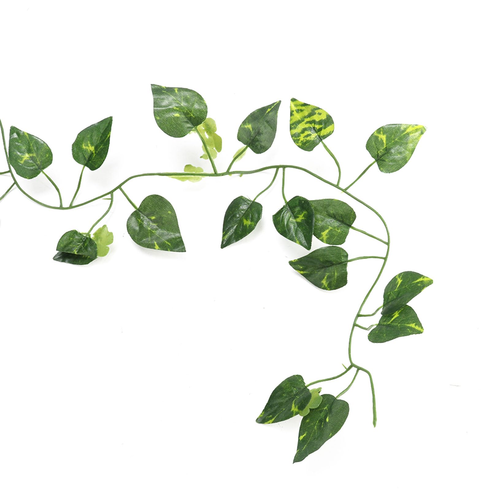 6.89ft Reptiles Artificielle Vigne en Plastique Faux Feuilles Suspendues Vert Simulation Plante Flexible Jungle Vines Grimpeur pour Reptiles Lézard Caméléon Habitat Décor(#1)