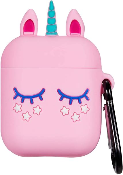 Hales UK - Custodia in silicone per Airpods 1 e 2, motivo: unicorno,  colore: Rosa : Amazon.it: Elettronica