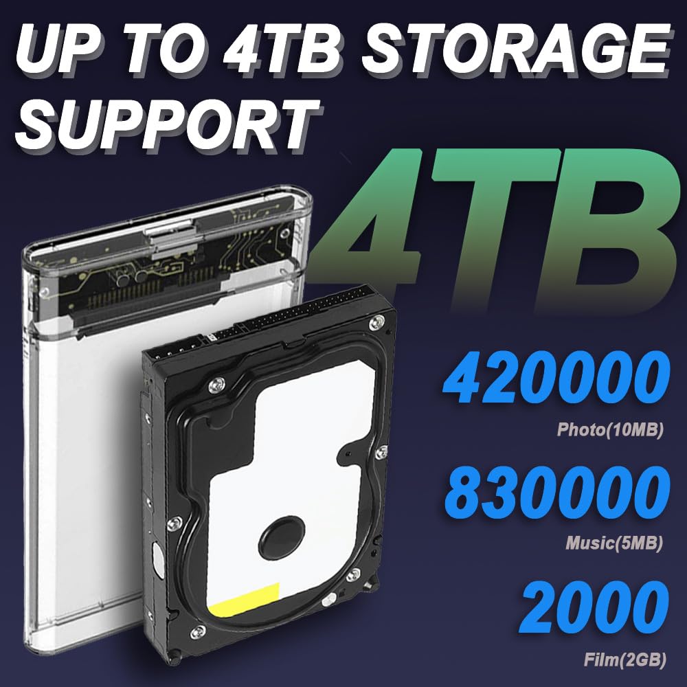 Xiatiaosann 6 Gb/s bez narzędzi USB 3.0 do SATA III 7 mm / 9,5 mm dysk twardy dysk twardy dysk twardy dysk twardy 2,5 cala UASP z przedłużaczem USB do typu C