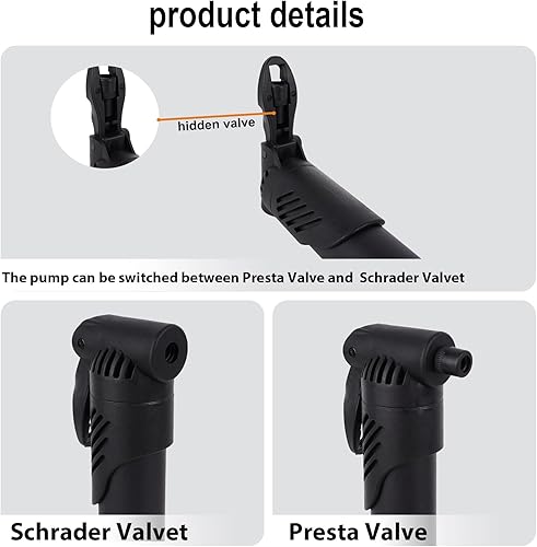 Miniatura 5 de Kit de reparación de neumáticos de bicicleta con bomba, kit de parche de tubo de bicicleta con múltiples herramientas, palancas de neumáticos,