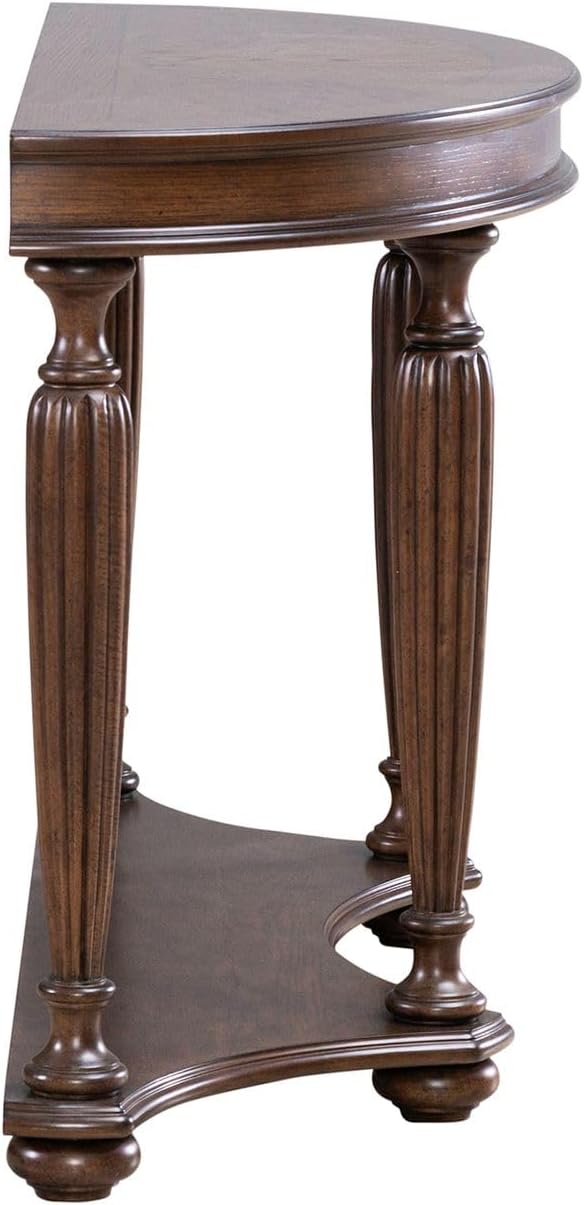 Liberty Furniture Allington Demilune Sofa Table for Living Room - Satin Sienna
