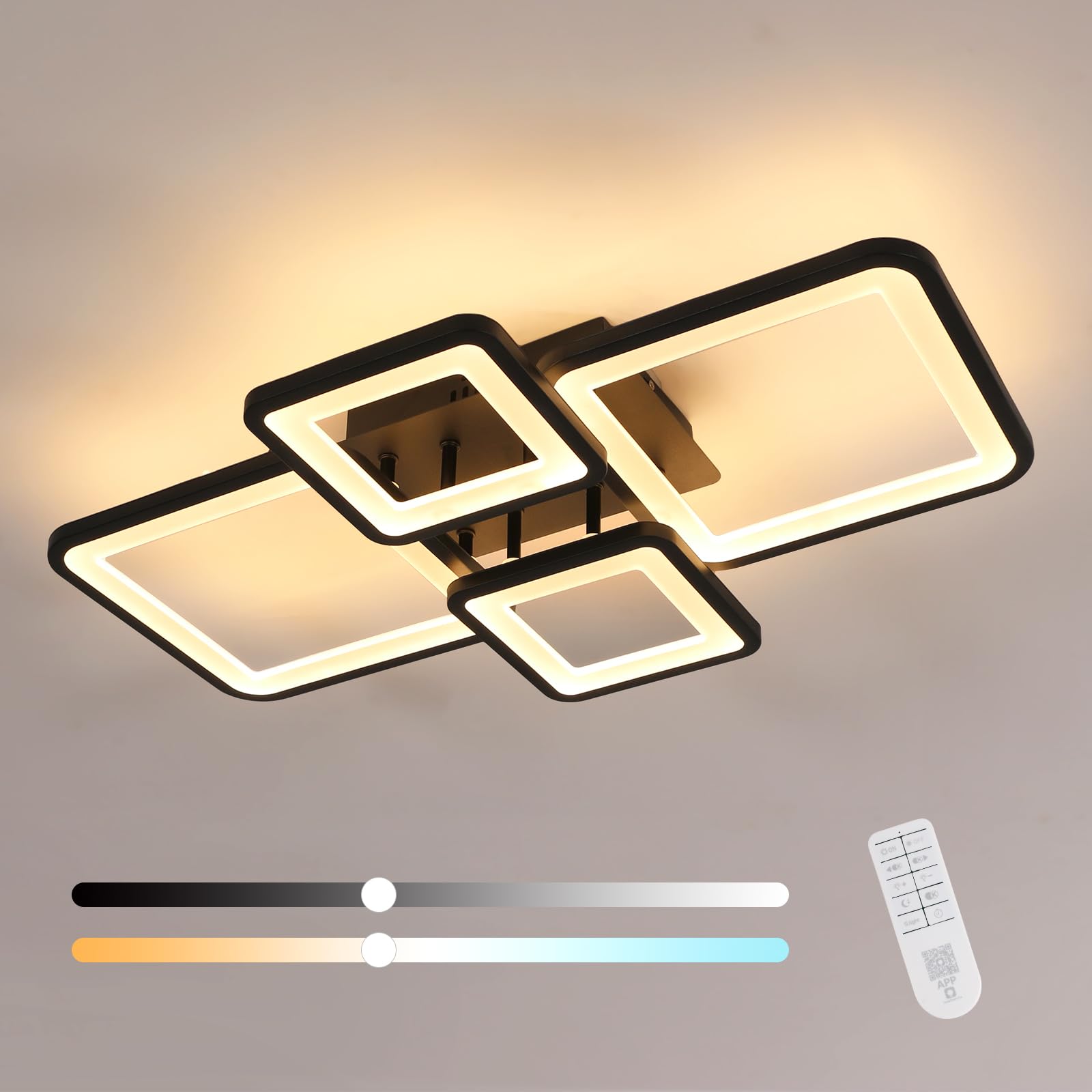 Toolight Wall Light Indoor Round Black 12 W 1350 LM LED Wall Lamp Round Modern 20 cm Wall Lights for Indoor Acrylic 3000 K Warm White for Bedroom Bathroom Hallway Living Room Stairs