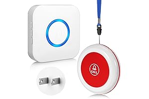 Ideashop Wireless Caregiver Pager for Elderly: Help Button for Seniors