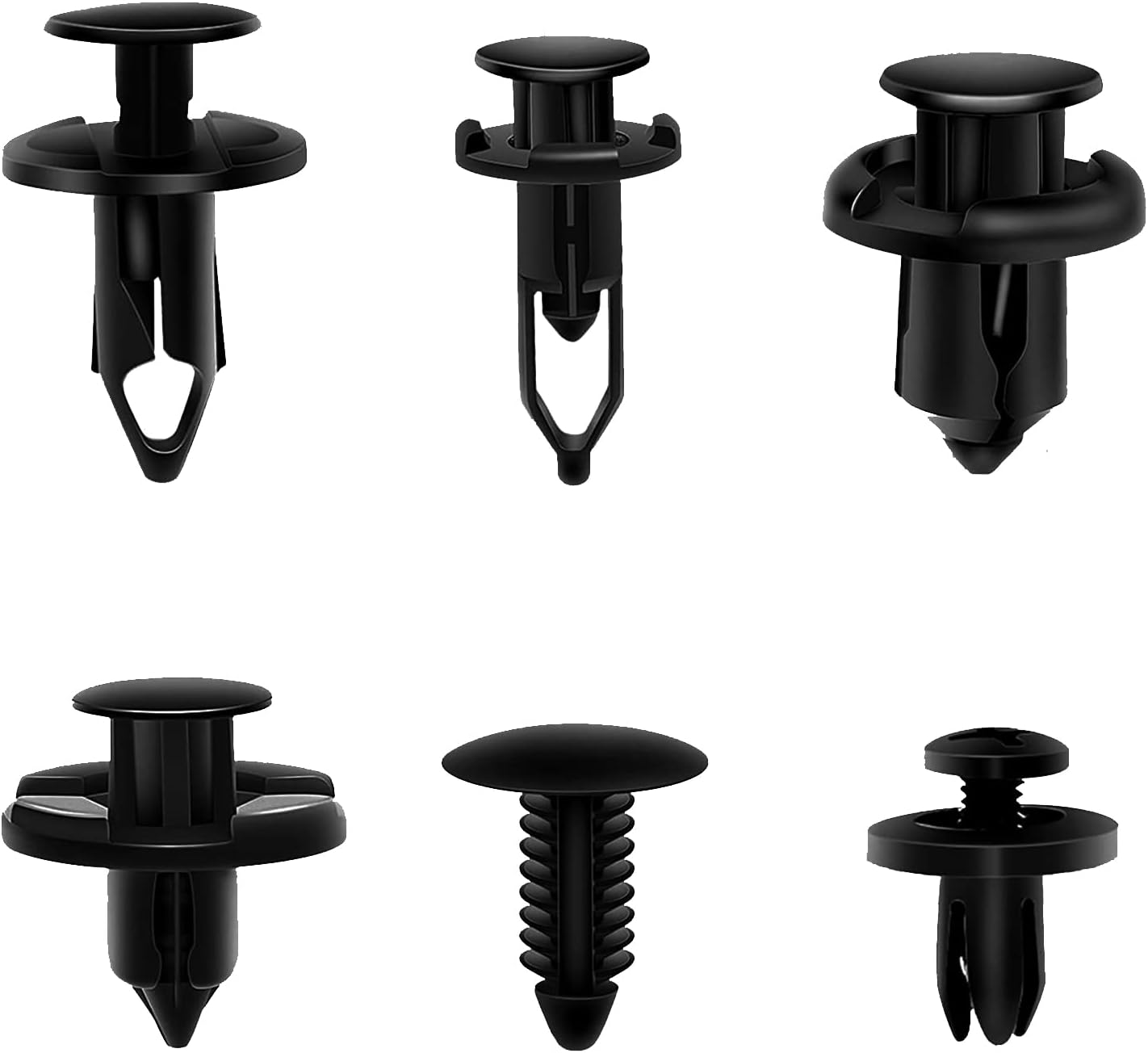 200PCS Car Retainer Clips Plastic Fasteners Kit, Popular Sizes Auto Push Pin Rivets, Universal Plastic Panel Fender Clips, Assorted Car Body Push Pin
