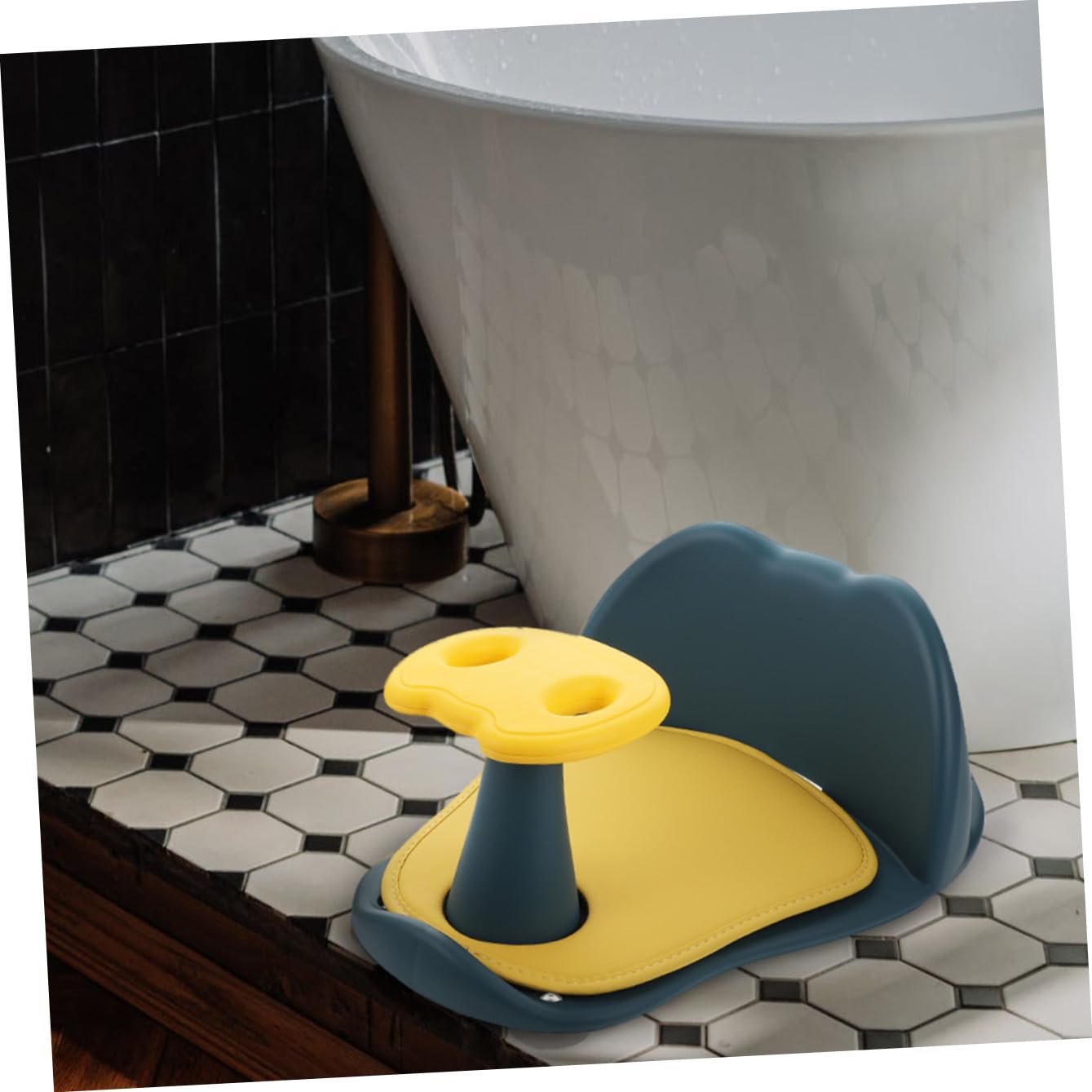 Silla de Baño para Ñiño Recién Nacido Azul de Pp, Diseño Simple y Moderno