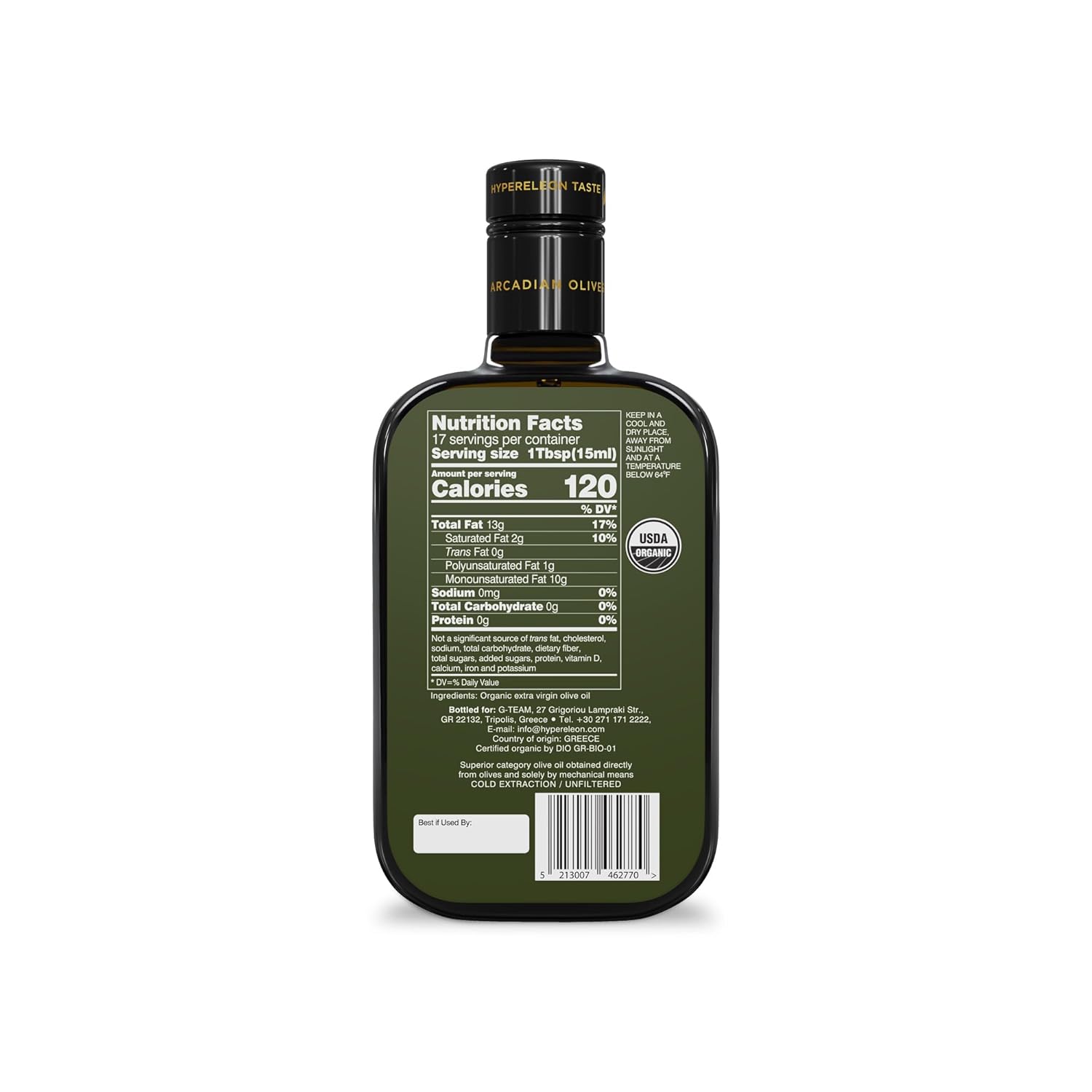 HYPERELEON TASTE | Premium, Organic, High Phenolic, Greek Extra Virgin Olive Oil 100% Pure & Natural | Bio & Unfiltered | 21 Top INTERNATIONAL Awards | 500 ml (4) - Image 2