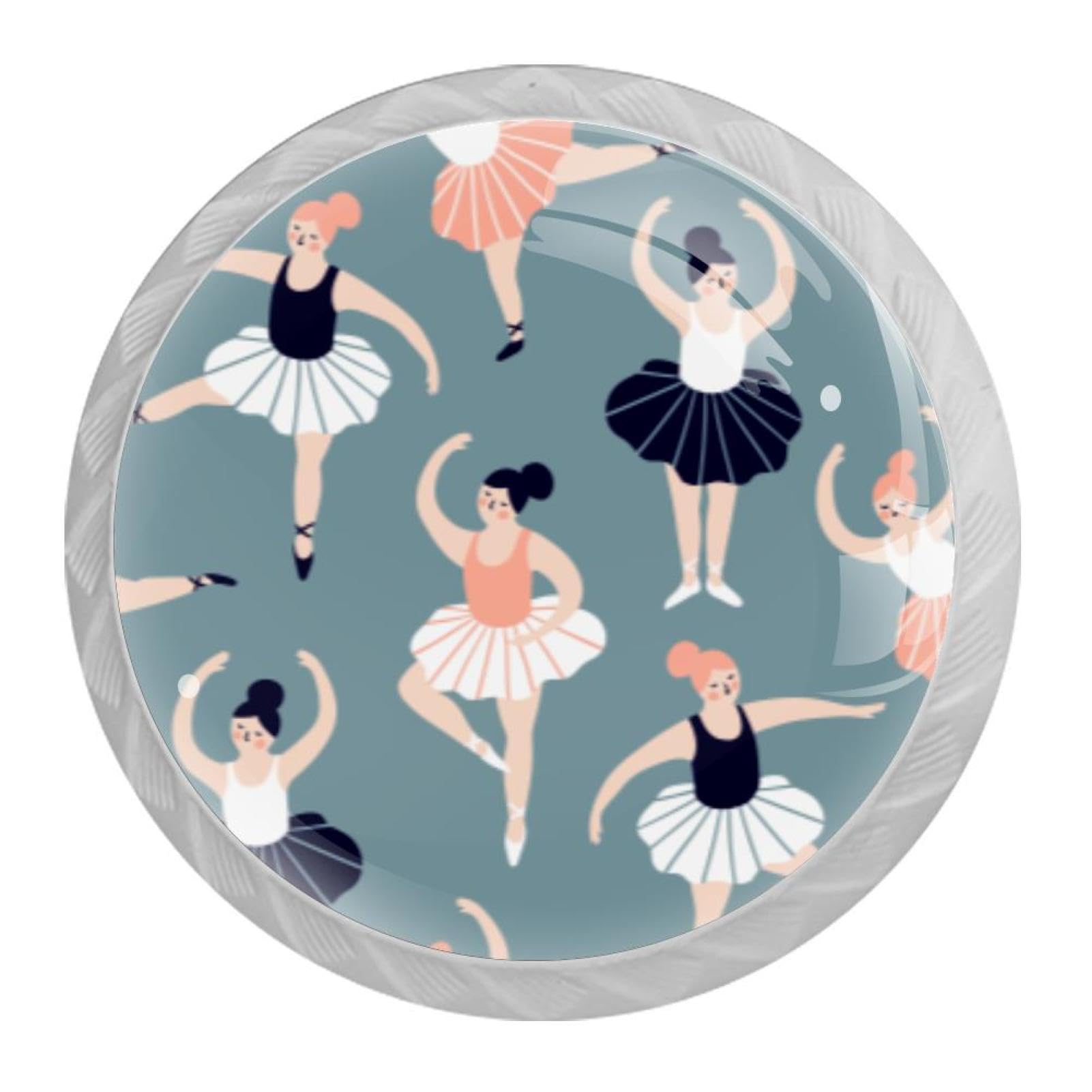 Tqmspg Multi08 4 Pieces Drawer Pulls Ballet Dancer Door Knobs Dresser Handles For Kitchen Wardrobe Cupboard Hardware Furniture