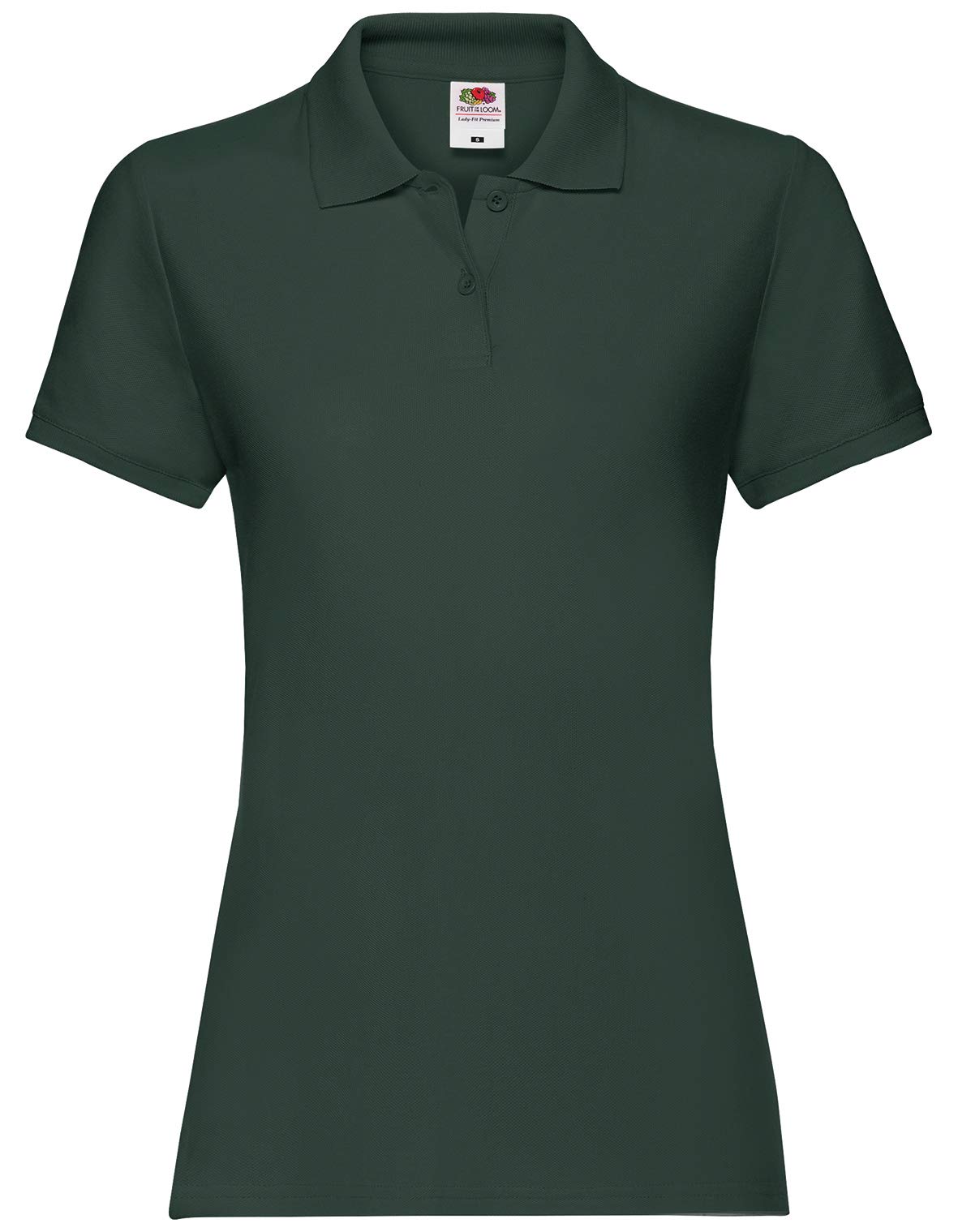 Fruit of the Loom Women's Premium Polo Shirt, Forest Green, 16 (Manufacturer Size:X-Large)