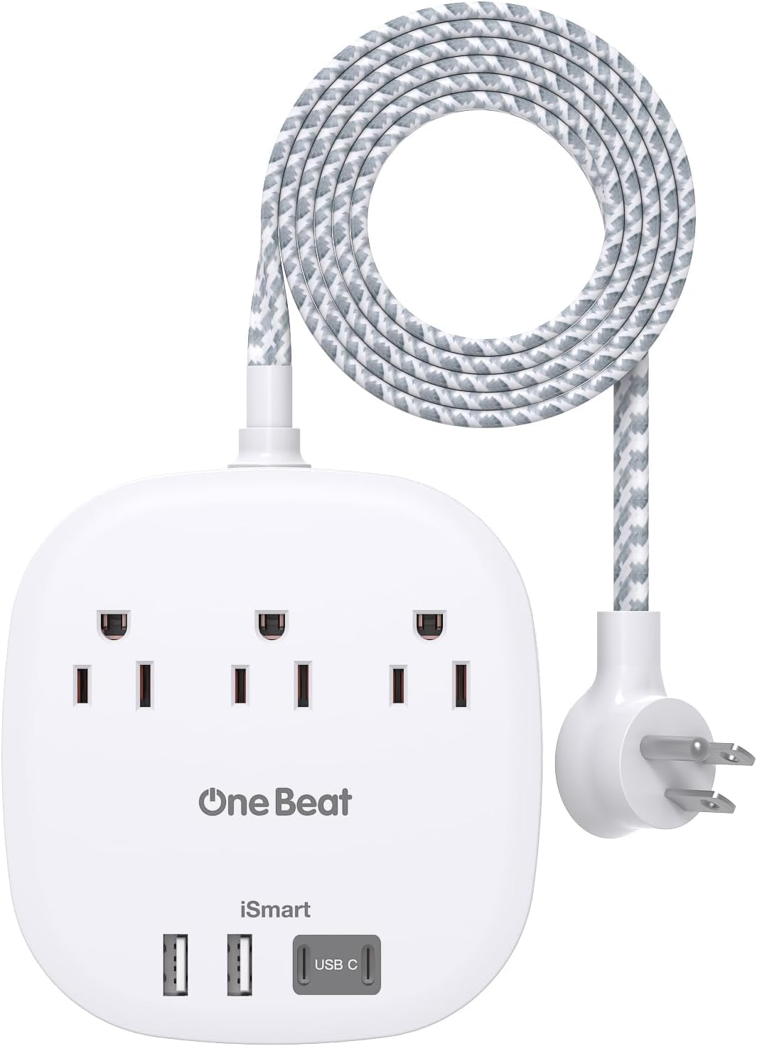 Cruise Essentials 2025,One Beat Travel Power Strip with 3 Outlets 4 USB Ports 3.1A,Short Extension Cord 1ft Desktop Charging Station for Travel Home