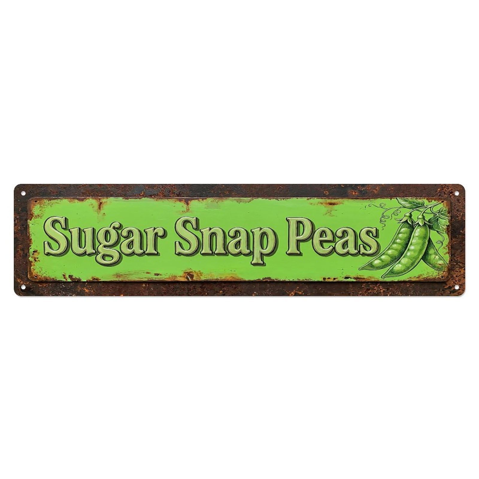 Vintage Sugar Snap Peas Sweet Farmhouse Metal Tin Sign