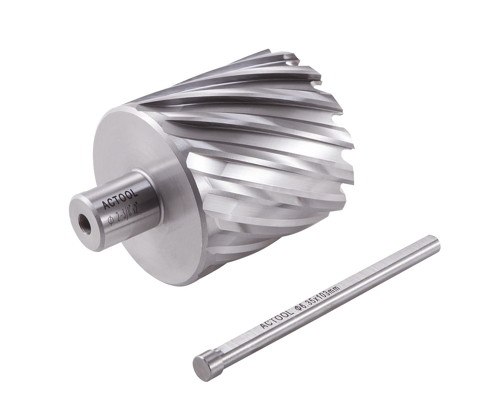 Cortador de anulares HSS de 2 3/8 pulgadas de diámetro x 2 pulgadas de profundidad de corte