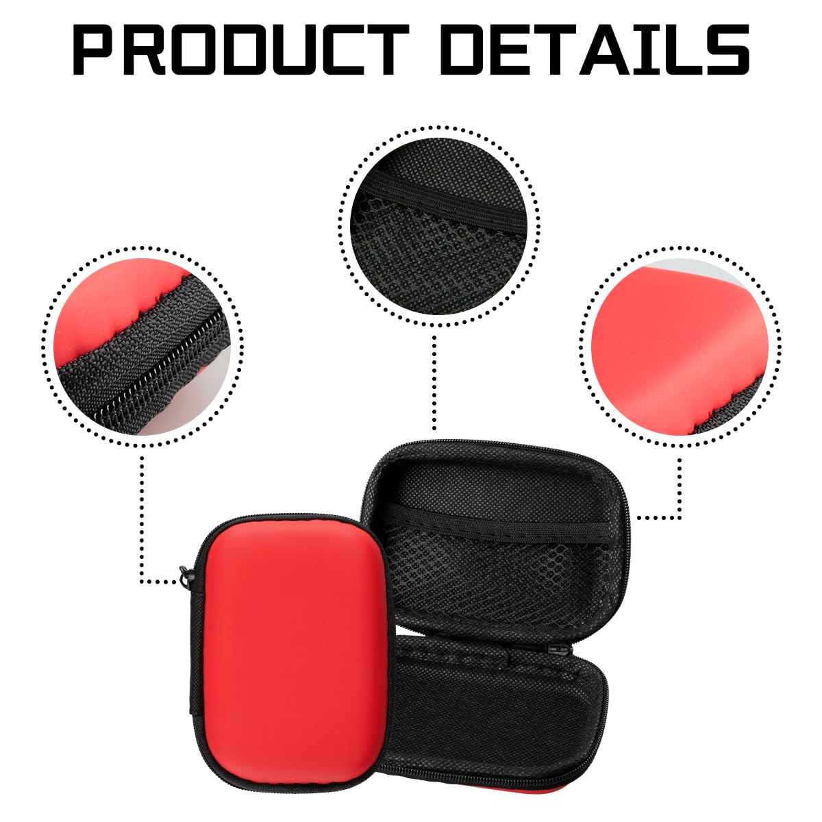 Lotsdonxia 2-Pack Playing Card Cases, Black and Red Portable Game Card Holder, Waterproof Trading Storage Box for Tarot & Collectibles - Image 3