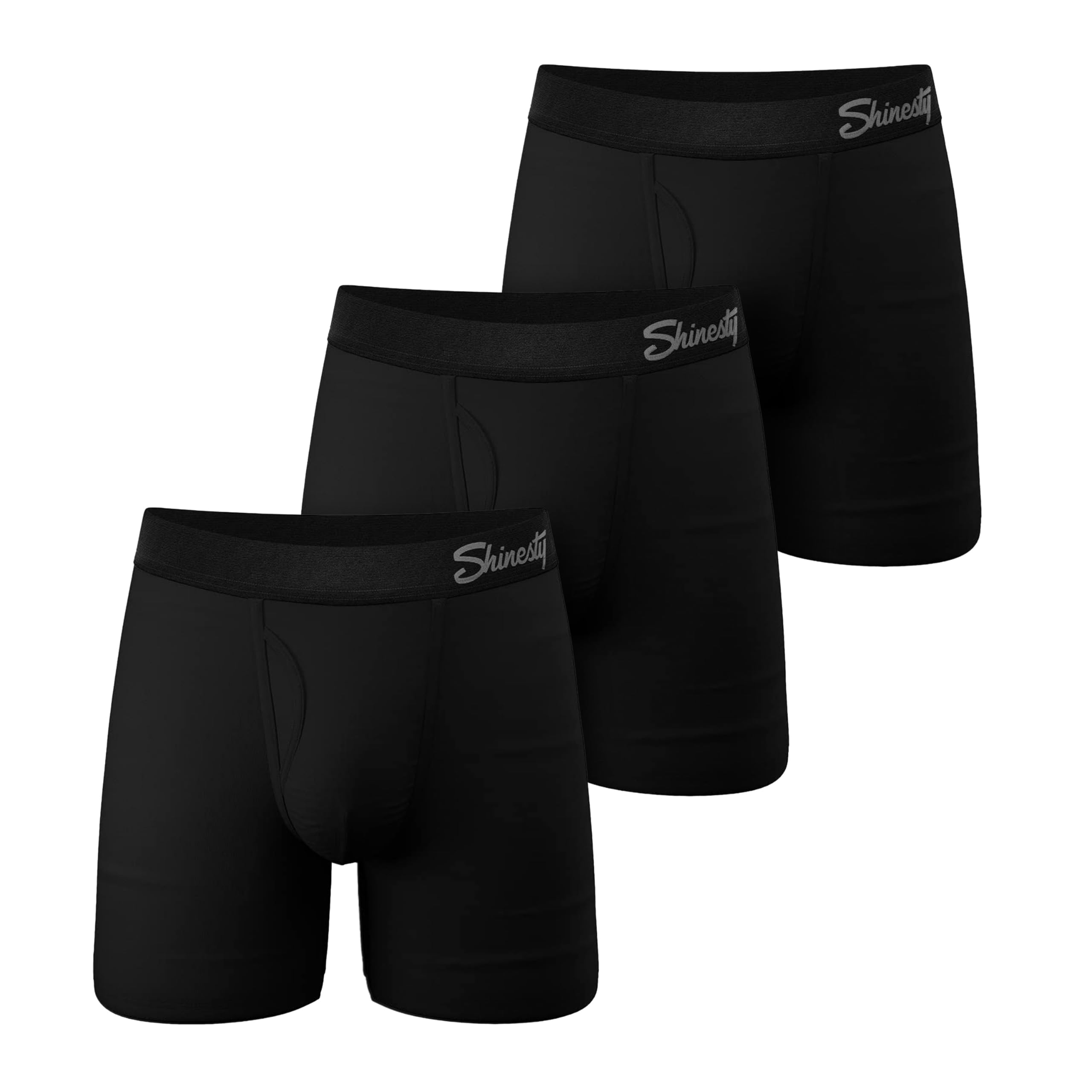 Boxer Briefs for Men Pack of 3 - Hammock Support Pouch Underwear for Men with Fly