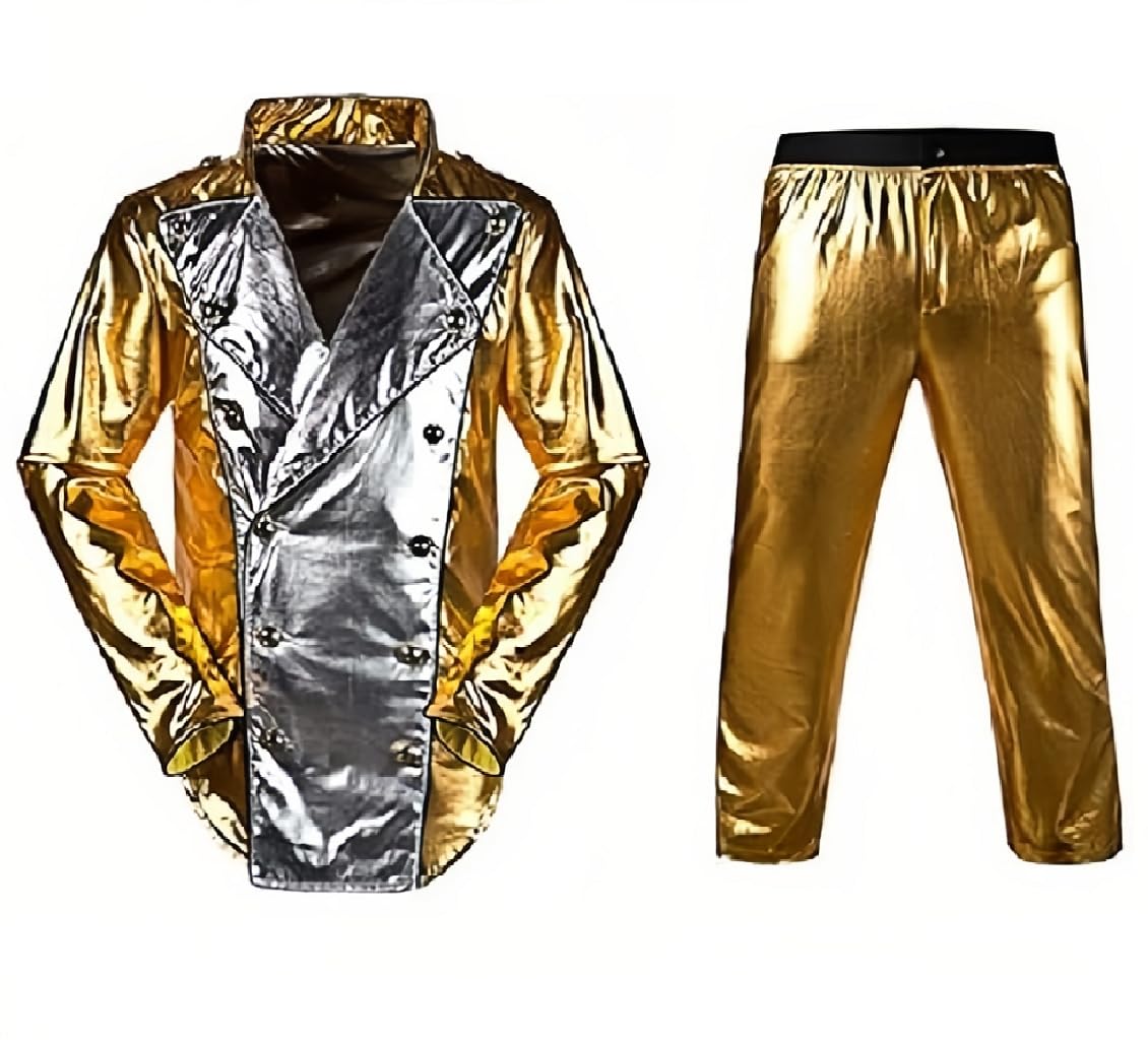 Michael J Men's Boys Costume World Germany Tour Gold History Jacket with Pant