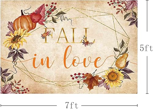 Miniatura 3 de Telón de fondo de otoño de 7 x 5 pies, para dar gracias a tu amante, rústico, boda, fotografía, fondo, mujer, novia, decoración de fiesta, calabaza,