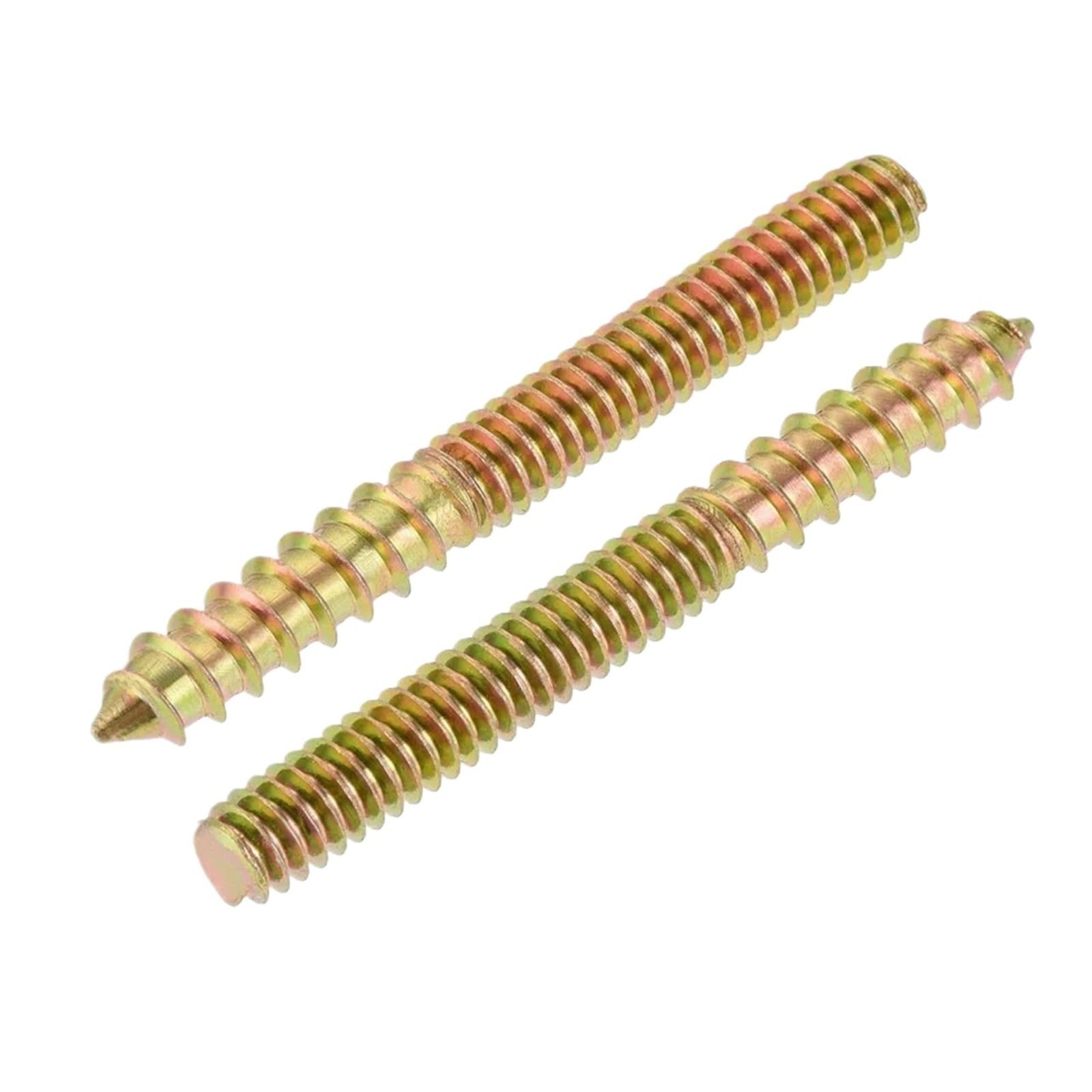 Tornillos autorroscantes de doble extremo M4 M5 M6 chapados en zinc amarillo, paquete de 30(M4x40mm)