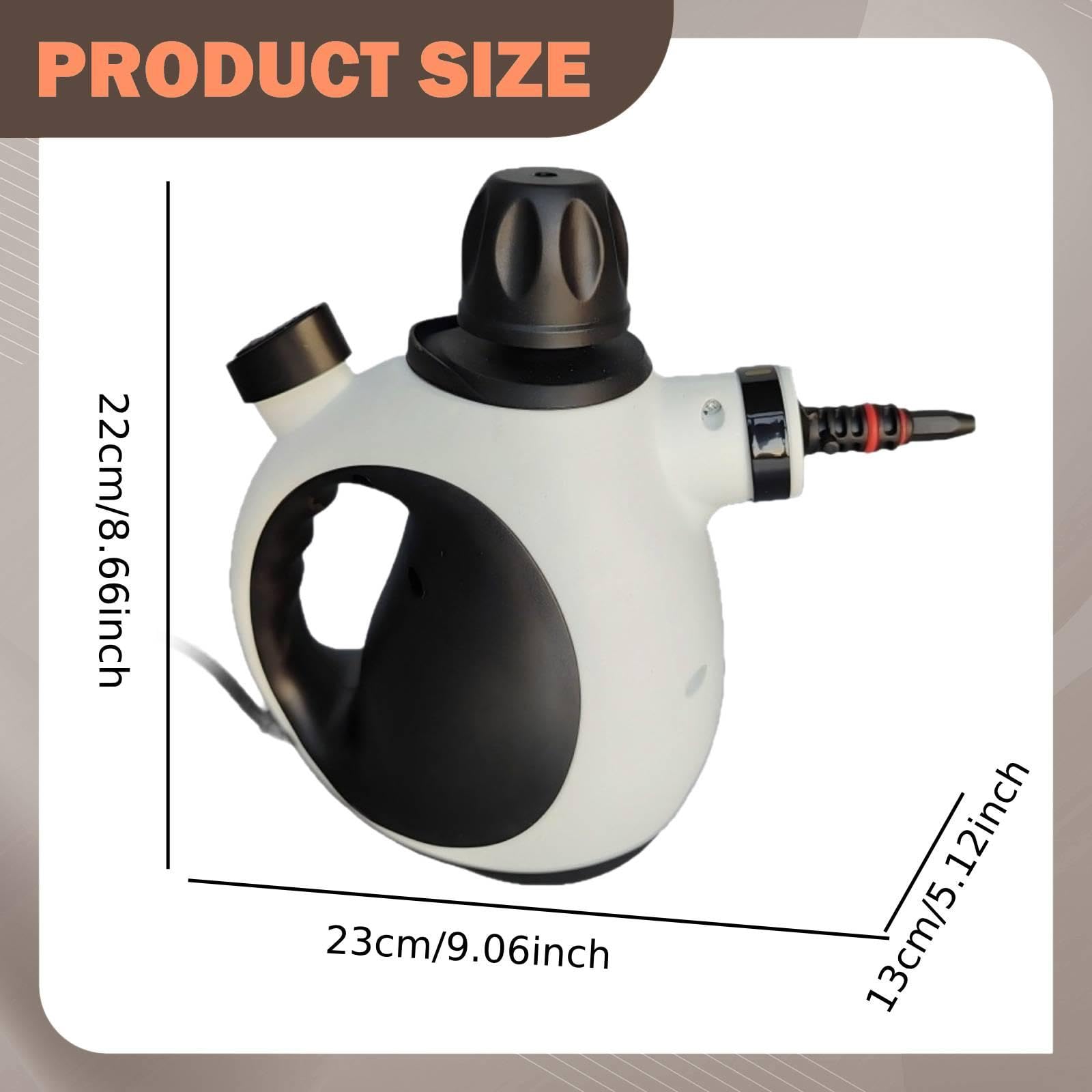 Potente Pulitore a Vapore Portatile con Design Ergonomico per Rimuovere Rapidamente Lo Sporco Ostinato da Tappeti E Tende. Adatto per
