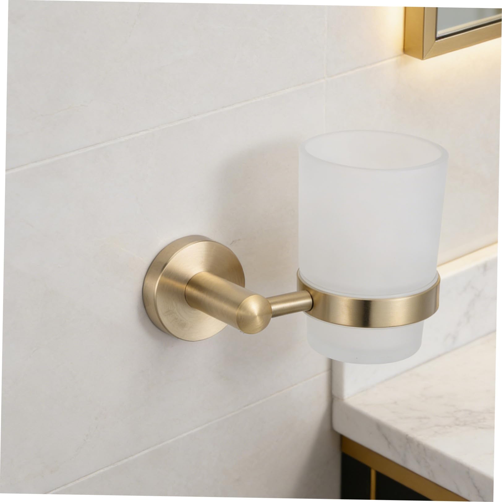 Portacepillos de Dientes para Baños de Pared Vaso de Vidrio