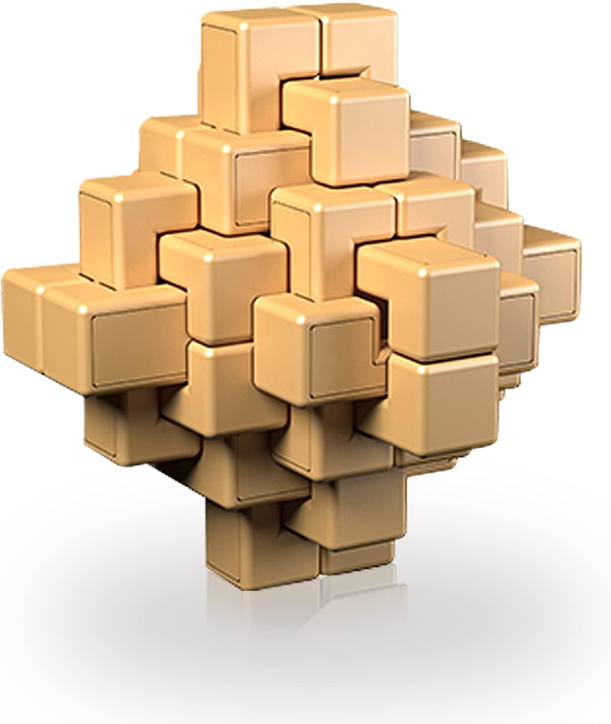 3D Brain Puzzle Teaser Kongming 24 Lock (Upgraded Version),eco-Friendly materil,Logic Test and Handheld Disentanglement Games, Durable Plastic Educational Toys for Kids and Adults