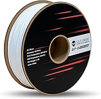 Vista 1 de SainSmart GT-3 High Flowability Flexible PLA Filament 1.75mm, High Flow 3D Printer Filament for High-Speed Printing, 2.2 LBS (1KG) Spool, White